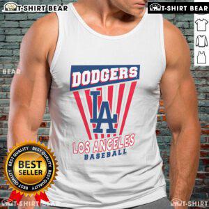 Top Los Angeles Dodgers baseball starter tank top featuring team logo and sporty design for fans.