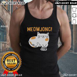 Top Mahjong cat player wearing a tank top plays Mah-Jongg board game in China, showcasing skill and strategy.