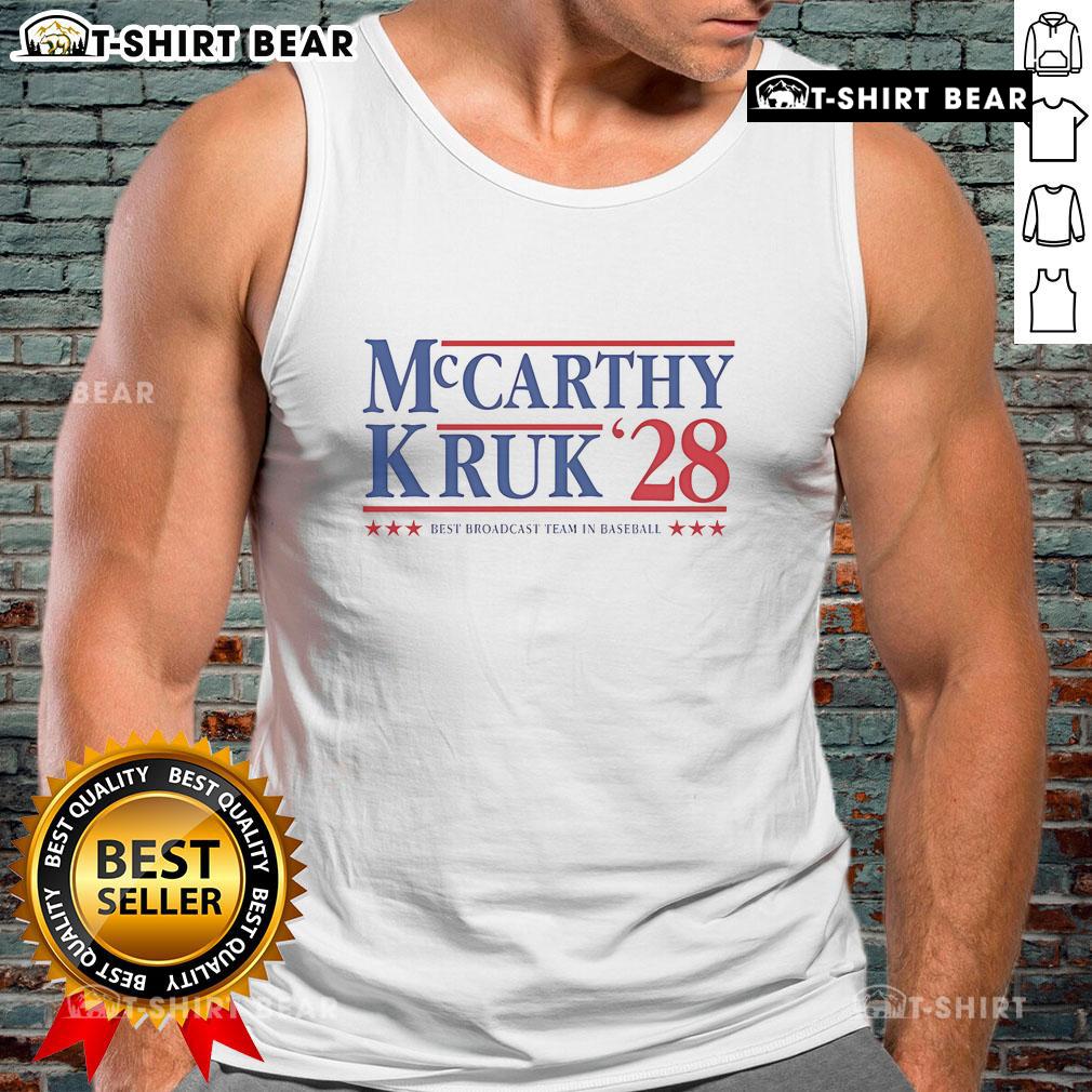 Top McCarthy Kruk 28 best broadcast team baseball tank top featuring vibrant graphics and comfortable fit for fans.