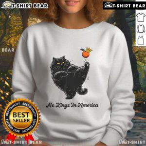 Top No Kings in America We The People political cat sweatshirt featuring a bold graphic and vibrant colors for patriots.
