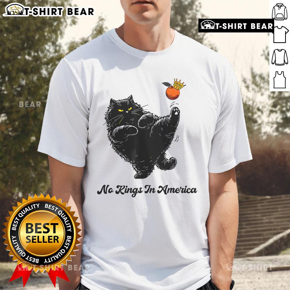 Top No Kings In America We The People Political Cat T-Shirt featuring a bold design with a patriotic cat graphic.