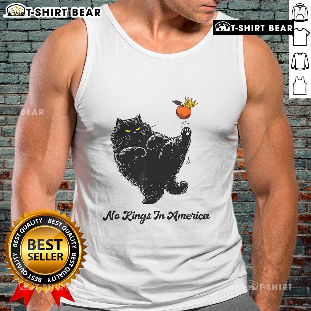 Top No Kings In America We The People Political Cat Tank Top featuring a bold graphic design for patriotic cat lovers.
