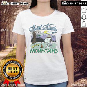 Top Peanuts Snoopy X Great Smoky Mountains National Park ladies tee featuring vibrant graphics and a stylish design.
