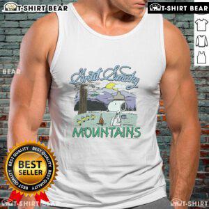 Top Peanuts Snoopy tank top featuring Great Smoky Mountains National Park design, perfect for casual outdoor wear.