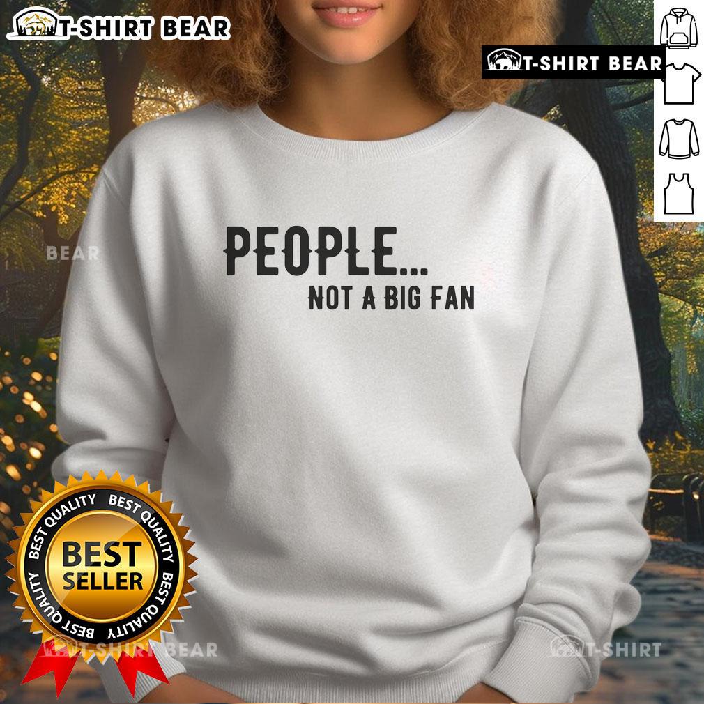 Cozy introvert sweatshirt with 'Not a Big Fan' design, perfect for expressing introverted personality and style.
