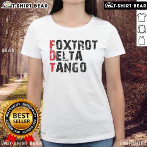 Top Peter Shankman wearing Foxtrot Delta Tango FDT Ladies Tee, showcasing stylish design and comfortable fit.