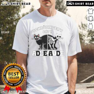 Top Schrodinger's Cat Dead and Alive Quantum Physics T-Shirt design featuring a creative graphic representation.