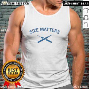 Stylish tank top featuring the phrase 'Size Matters in the Craft World' perfect for crafters and DIY enthusiasts.