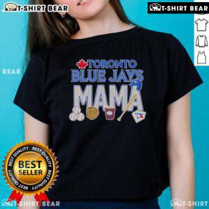 Stylish Top Toronto Blue Jays Mama Mothers Day Ladies Tee featuring vibrant team colors and a comfortable fit.
