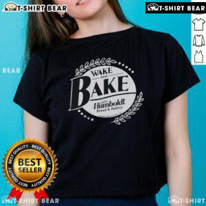 Alt Text: Top Wake and Bake Humboldt Ladies Tee featuring a stylish design perfect for cannabis enthusiasts.