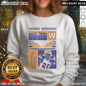 Alt Text: Cozy home-grown sweatshirt featuring the Winnipeg Blue Bombers logo, perfect for fans and game day attire.