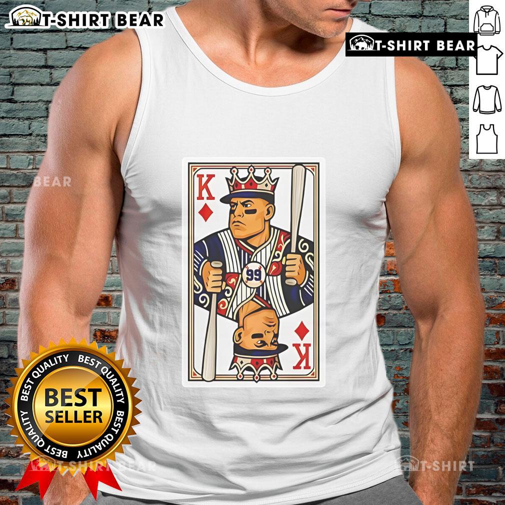 Alt Text: Awesome Aaron Judge Diamond King Card tank top featuring a vibrant design of the baseball star, perfect for fans.