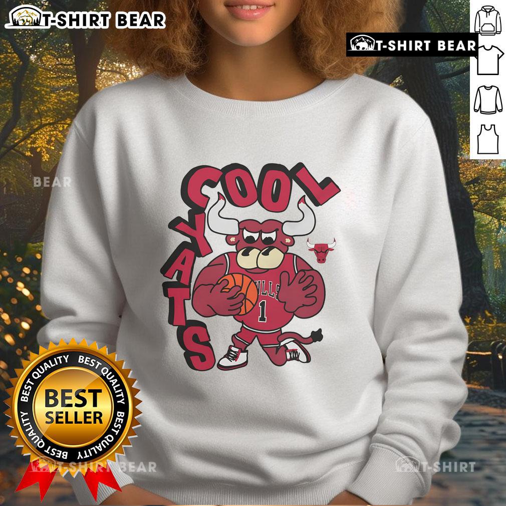 Good Chicago Bulls Stadium Essentials NBA X Staycool mascot sweatshirt featuring vibrant team colors and stylish design.