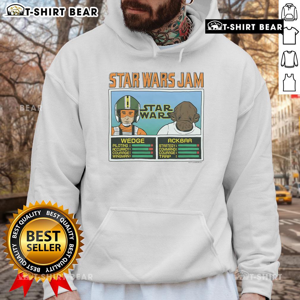 Good Star Wars Jam Wedge and Ackbar hoodie featuring iconic characters in a stylish design for fans.
