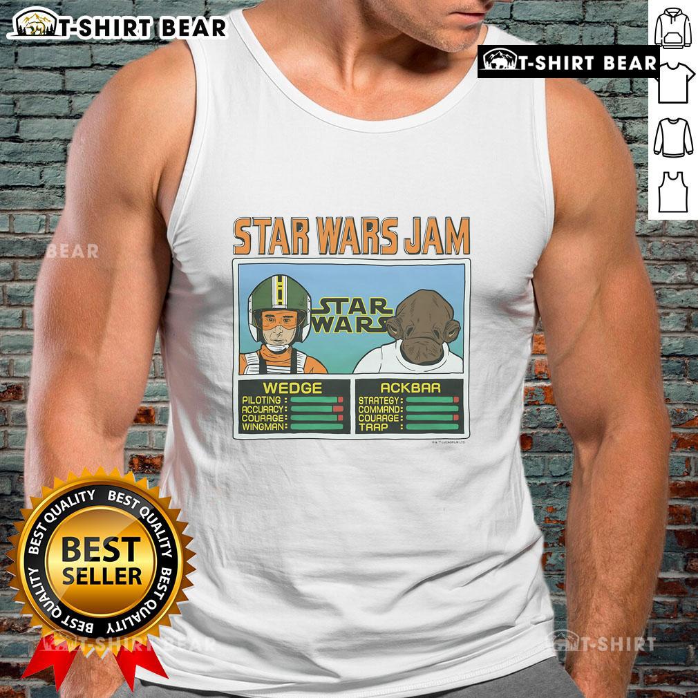 Good Star Wars Jam Wedge and Ackbar tank top featuring iconic characters in a stylish design for fans.