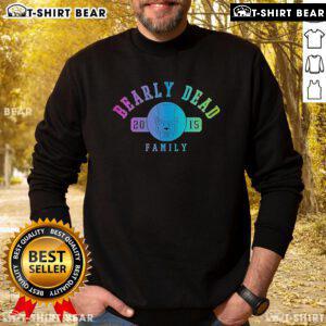 Family wearing Nice Bearly Dead sweatshirt from 2015, showcasing a fun and cozy design for casual wear.