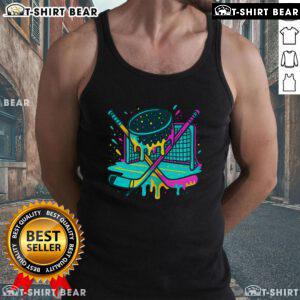 Stylish Nice Hockey Ice Cream Drip Tank Top featuring a vibrant ice cream graphic on a comfortable sleeveless design.