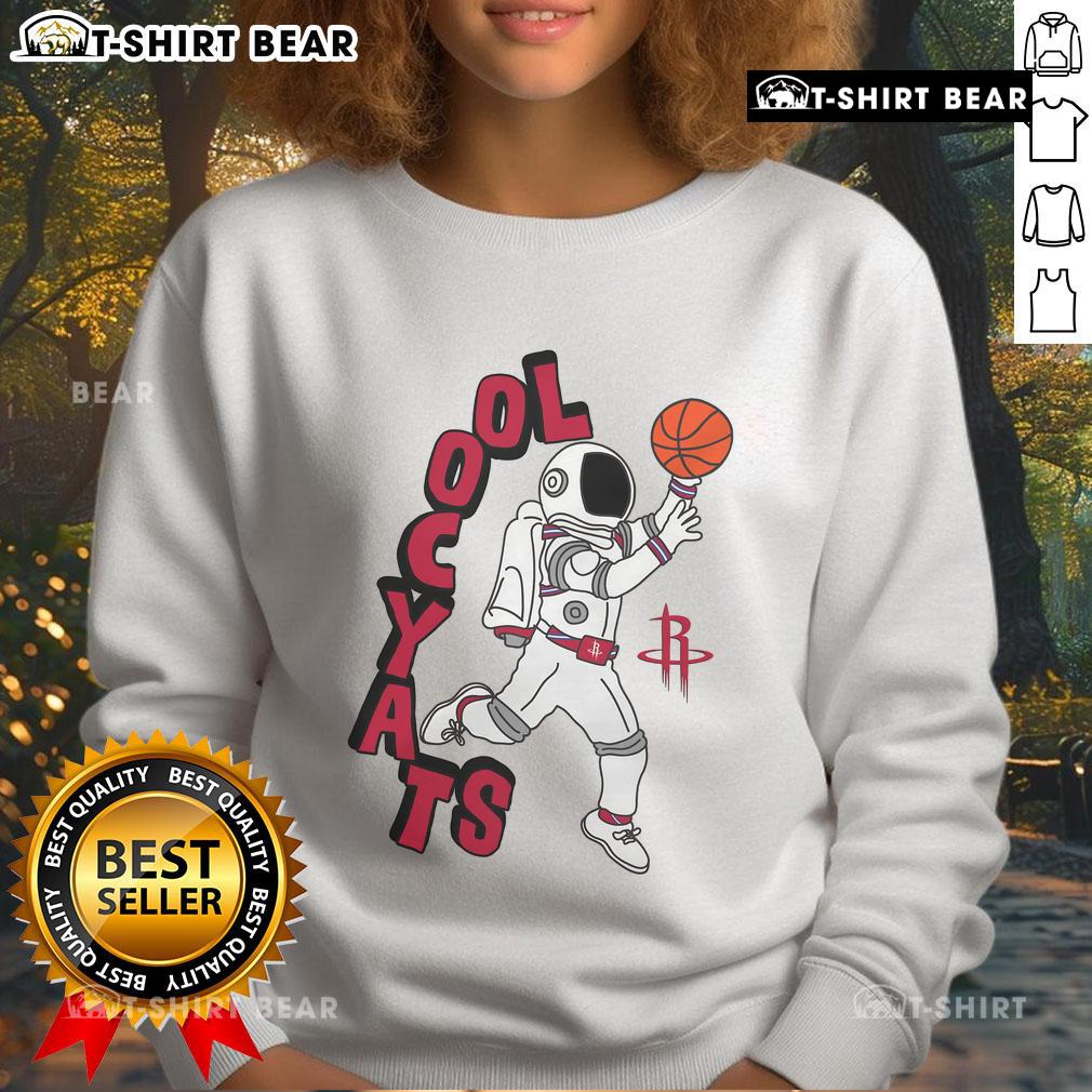 Nice Houston Rockets Stadium Essentials NBA X Staycool mascot sweatshirt in vibrant colors, perfect for game day style.