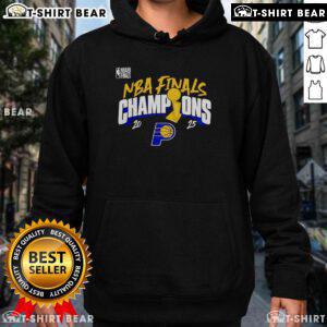 Alt Text: Official 2025 NBA Finals Champions Indiana Pacers hoodie in blue, showcasing team logo and commemorative design.