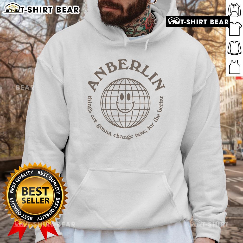 Alt Text: Official Anberlin Things Are Gonna Change Now For The Better Globe Hoodie showcasing a stylish design.