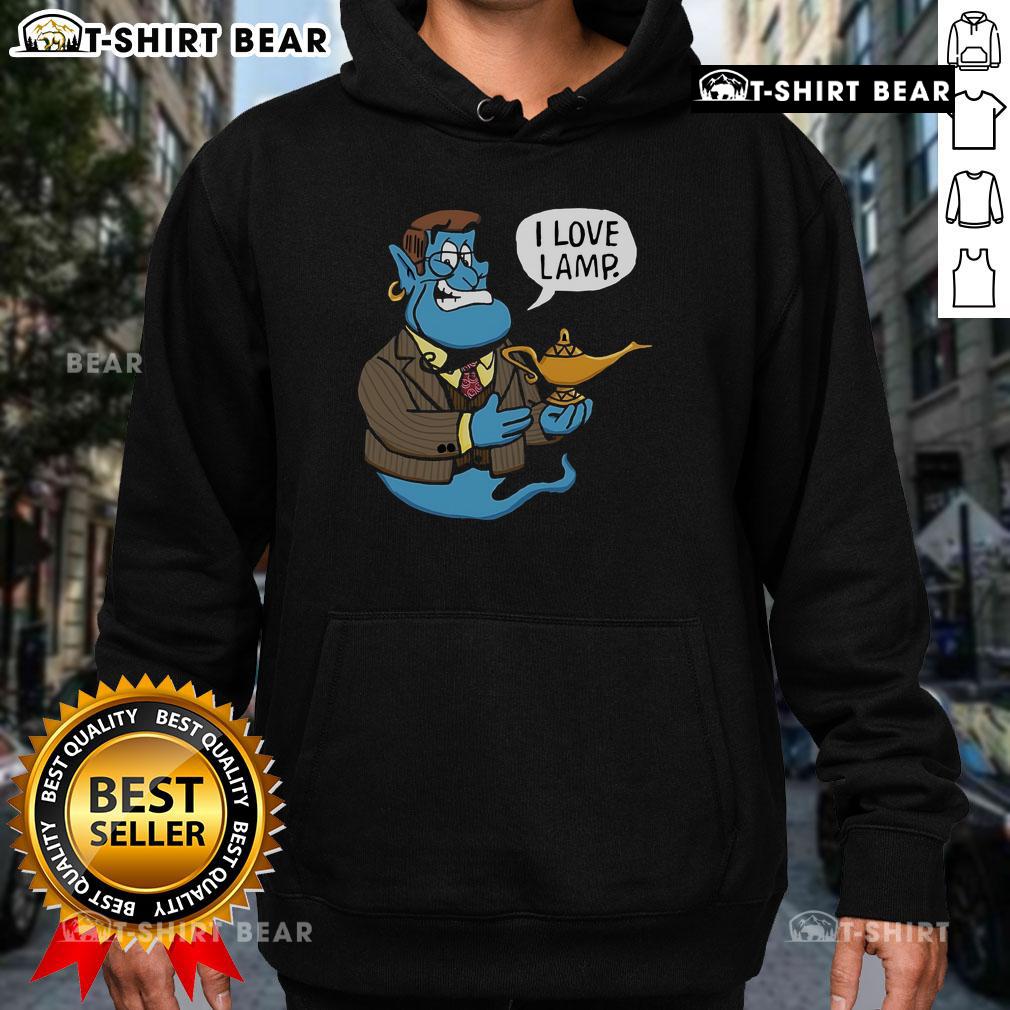 Alt Text: Official Anchor Genie I Love Lamp Hoodie featuring a stylish design and cozy fit for fans of the classic movie.
