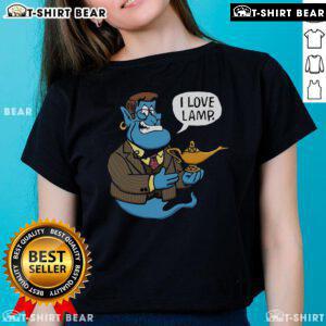 Official Anchor Genie I Love Lamp Ladies Tee featuring a stylish design perfect for fans of unique graphic shirts.