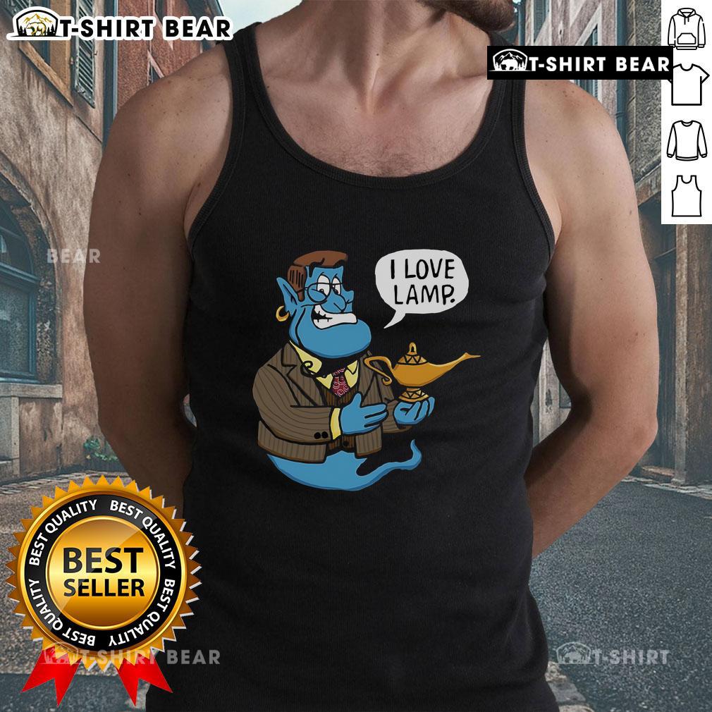 Official Anchor Genie I Love Lamp Tank Top in stylish design, perfect for casual wear and lamp enthusiasts.