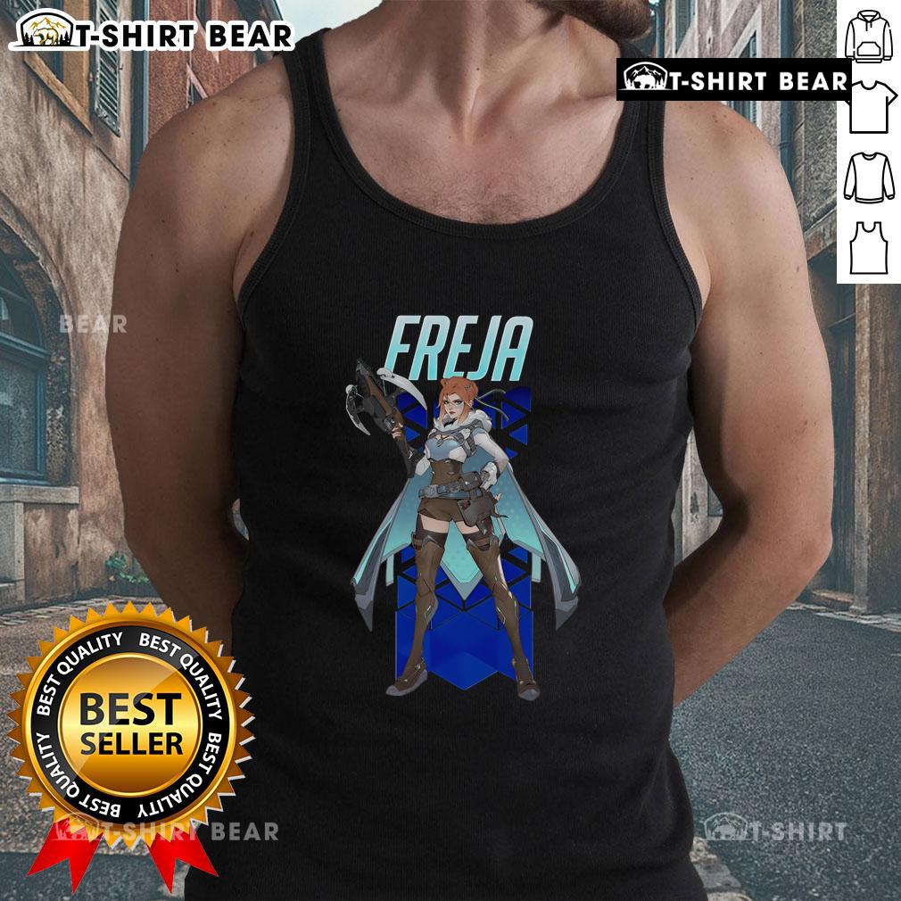 Official Overwatch 2 Freja Tank Top featuring vibrant graphics and a stylish design, perfect for gamers and fans.