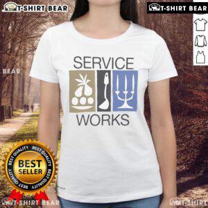 Official Service Works Nourish Ladies Tee in vibrant colors, showcasing a stylish design for womens casual wear.