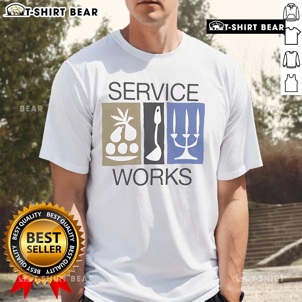 Official Service Works Nourish T-Shirt in vibrant colors featuring a stylish design for eco-conscious fashion enthusiasts.