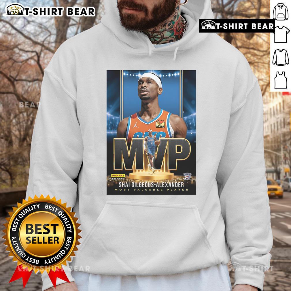 Official Shai Gilgeous-Alexander MVP hoodie for the 2024-2025 NBA Most Valuable Player season, showcasing team pride.