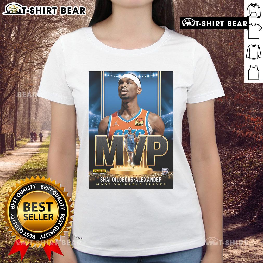 Official Shai Gilgeous-Alexander MVP 2024-2025 NBA Most Valuable Player Ladies Tee in stylish design.