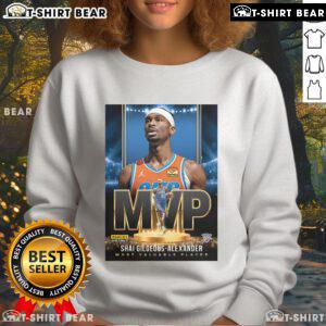Official Shai Gilgeous-Alexander MVP sweatshirt for the 2024-2025 NBA Most Valuable Player, showcasing team pride.
