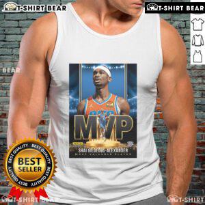 Official Shai Gilgeous-Alexander MVP tank top for the 2024-2025 NBA Most Valuable Player season, featuring bold graphics.