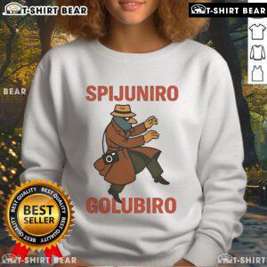 Official Spijuniro Golubiro Sweatshirt in navy blue, featuring a stylish design and comfortable fit for casual wear.