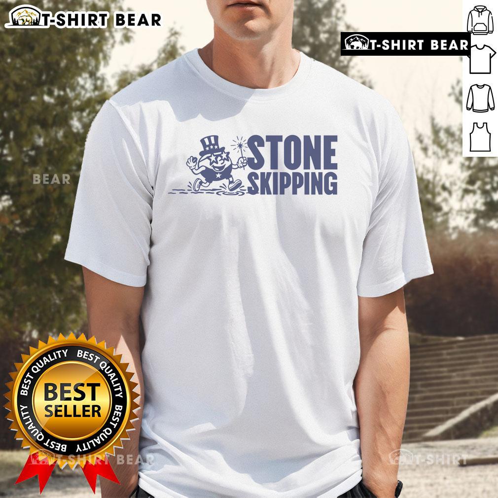 Official Stone Skipping Splash T-Shirt featuring a vibrant splash design, perfect for water sports enthusiasts and casual wear.