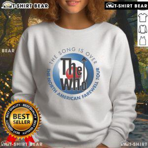 Alt Text: Official The Who North American Farewell Tour 2025 sweatshirt featuring iconic band logo and tour dates.