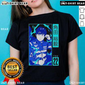 Alt Text: Official Tsunoda Yuki Power TSU-22 Ladies Tee featuring vibrant design and premium fabric for racing fans.