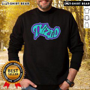 Alt Text: Official Twiztid Mostasteless 8-Bit Wavy Logo Sweatshirt featuring vibrant graphics and a stylish design.