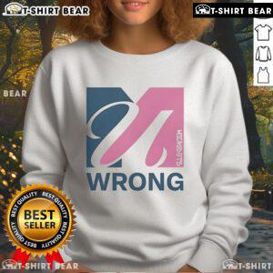 Official U Wrong Logo Sweatshirt in black featuring bold logo design for stylish and comfortable casual wear.
