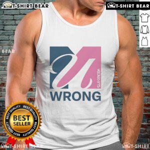 Official U Wrong Logo Tank Top featuring a stylish design for casual wear, perfect for summer outings and events.