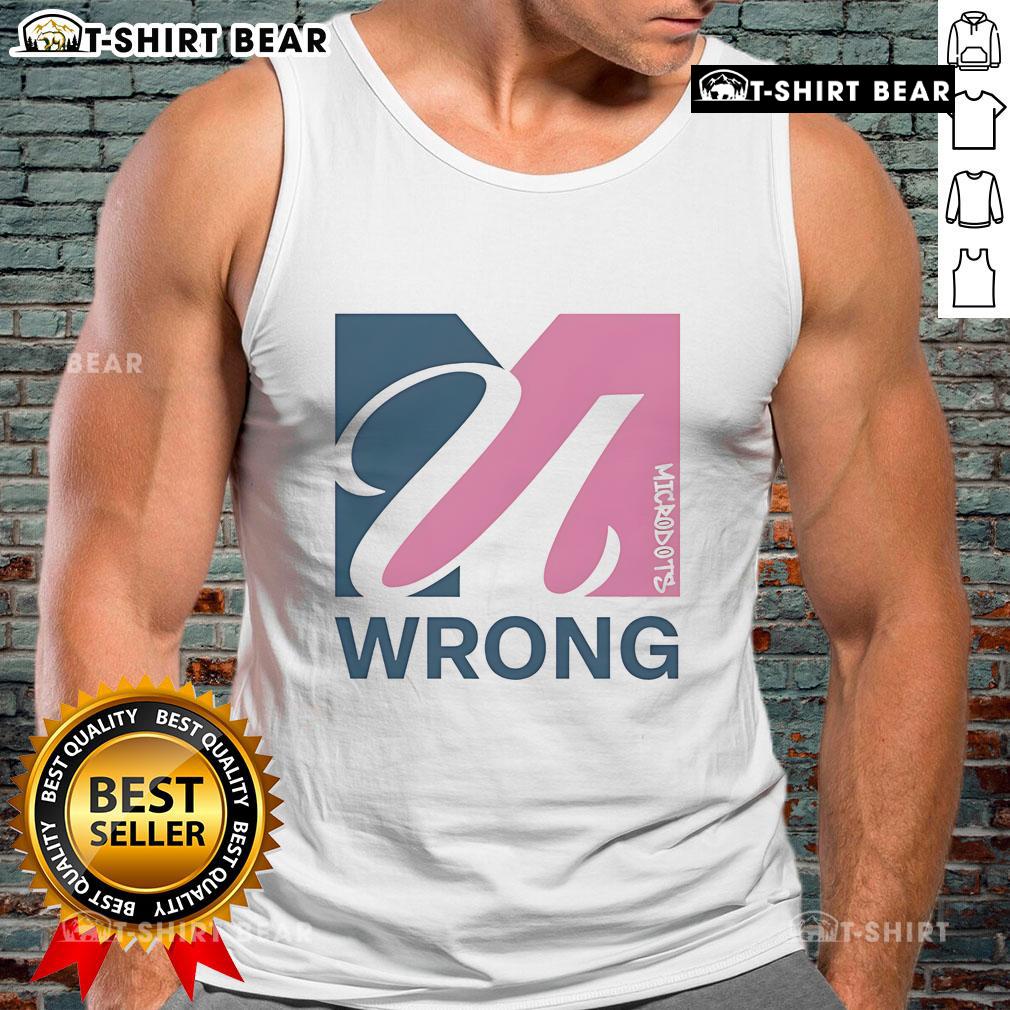 Official U Wrong Logo Tank Top featuring a stylish design for casual wear, perfect for summer outings and events.