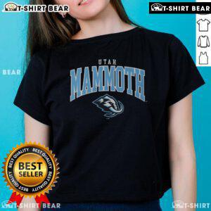 Official Utah Mammoth Classic logo on a stylish ladies tee, perfect for fans and casual wear.