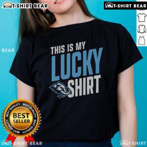 Official Utah Mammoth 'This Is My Lucky Ladies' Tee in vibrant colors, perfect for casual wear and outdoor adventures.