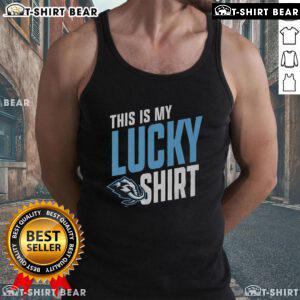 Alt Text: Official Utah Mammoth tank top featuring 'This Is My Lucky Tank Top' design for stylish, casual wear.