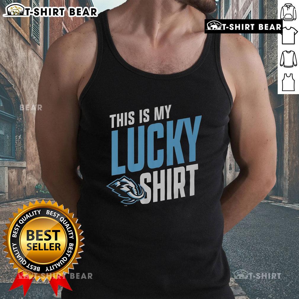 Alt Text: Official Utah Mammoth tank top featuring 'This Is My Lucky Tank Top' design for stylish, casual wear.