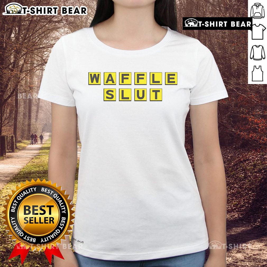 Official Waffle Slut Ladies Tee featuring a trendy design and comfortable fit for stylish casual wear.