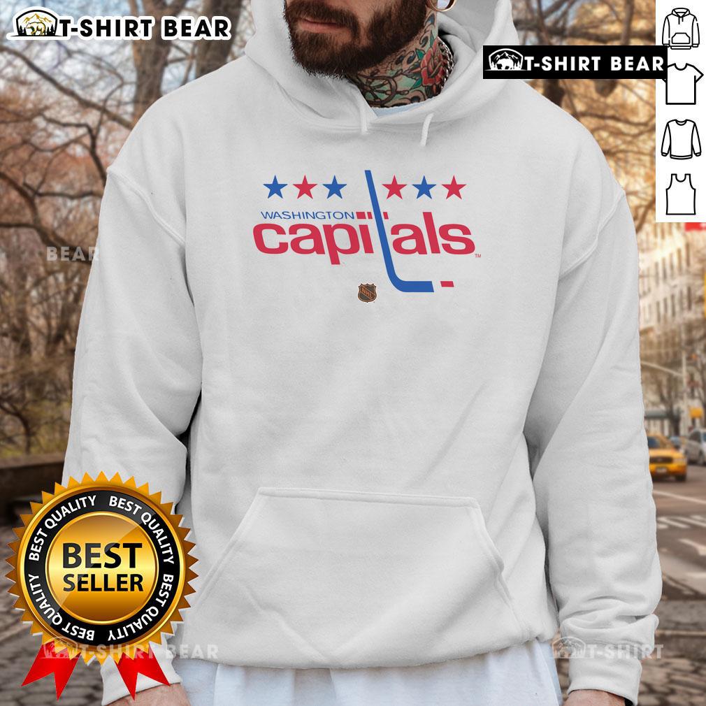 Official Washington Capitals 1974 retro logo hoodie featuring vintage design and team colors for fans.