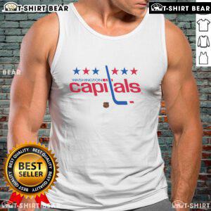 Official Washington Capitals 1974 retro logo tank top featuring vintage design and team colors for fans and collectors.