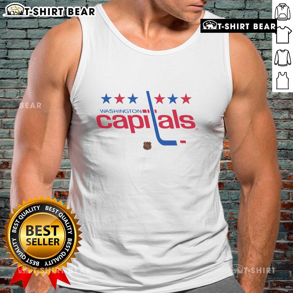 Official Washington Capitals 1974 retro logo tank top featuring vintage design and team colors for fans and collectors.